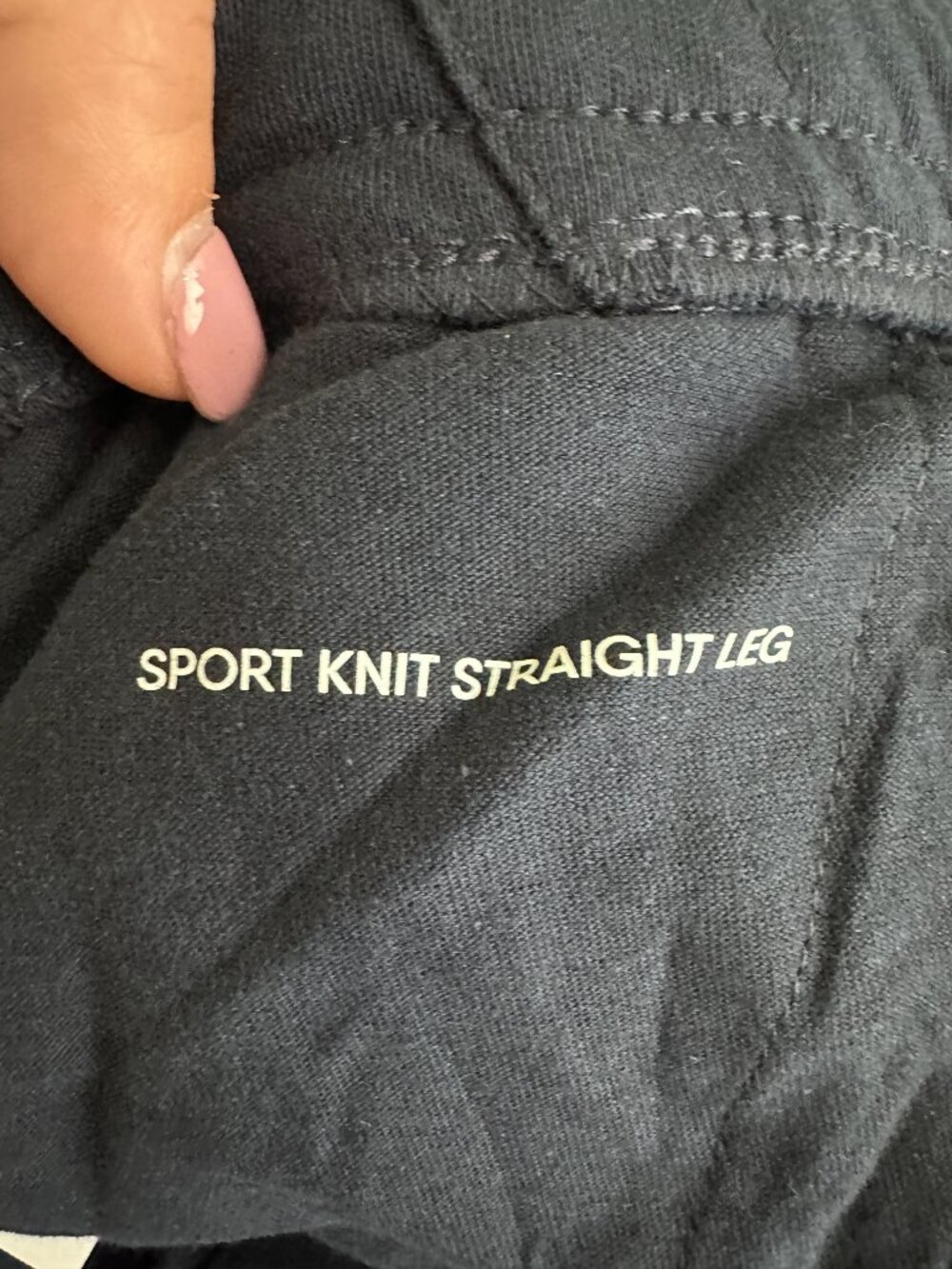 2/$30 Lands' End Sport Knit Straight Leg Pullon Cargo Pant Blue Large #A2176 - Picture 8 of 10